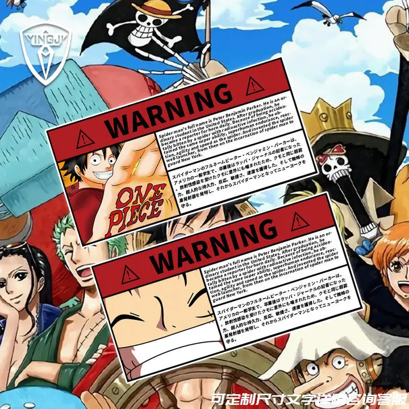 One Piece Luffy Waterproof Anime Warning Car Sticker Bumper Door Window Windshield Sticker Car Exterior Window Sticker
One Piece Luffy Waterproof Anime Warning Car Sticker Bumper Door Window Windshield Sticker Car Exterior Window Sticker