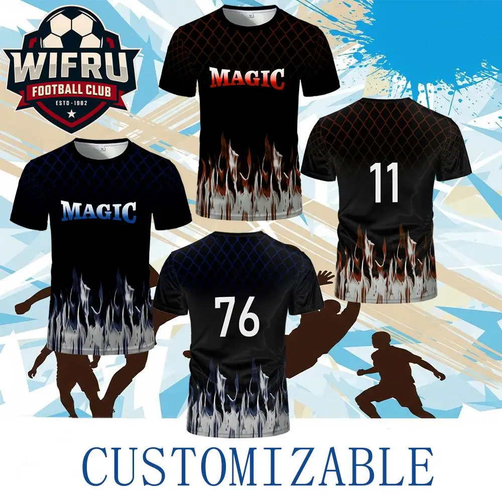 Men's Training Custom Number Team Jersey Personalized Flame Graphic Retro T-shirt Outdoor Jogging Unisex Quick-dry Oversized Top
Men's Training Custom Number Team Jersey Personalized Flame Graphic Retro T-shirt Outdoor Jogging Unisex Quick-dry Oversized Top