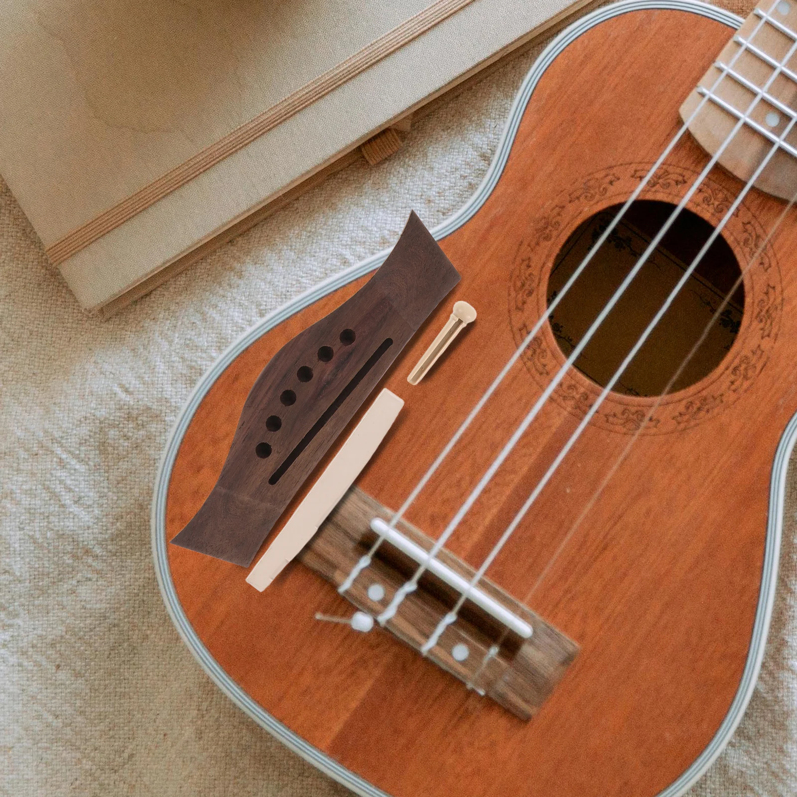 1Set Acoustic Guitar Bridge Saddle and Pins Wood Material Replacement Kit for Steel Strings Smooth Resonance Tuning Stability
1Set Acoustic Guitar Bridge Saddle and Pins Wood Material Replacement Kit for Steel Strings Smooth Resonance Tuning Stability