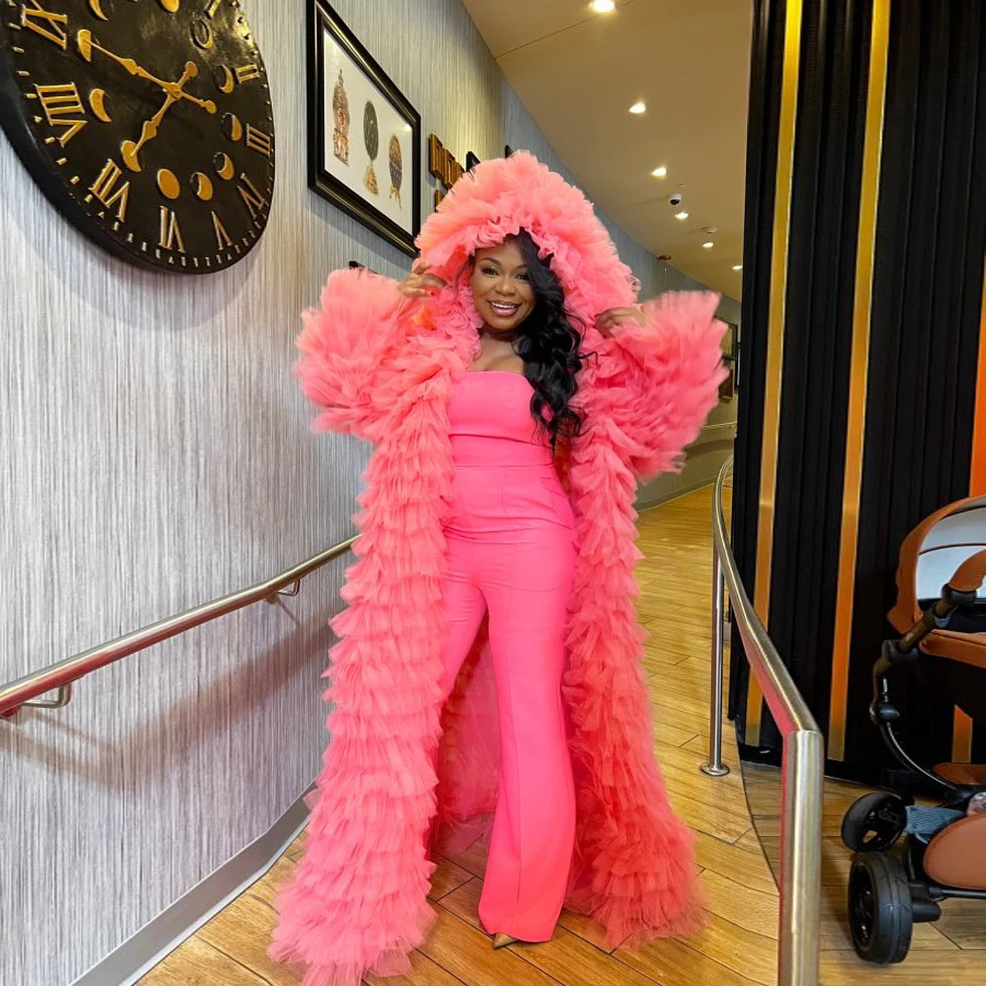 Watermelon Pink Robe Jackets for Women Full Sleeve Handmade Maxi Dress with Hood Layered Fashion Women Gowns
Watermelon Pink Robe Jackets for Women Full Sleeve Handmade Maxi Dress with Hood Layered Fashion Women Gowns