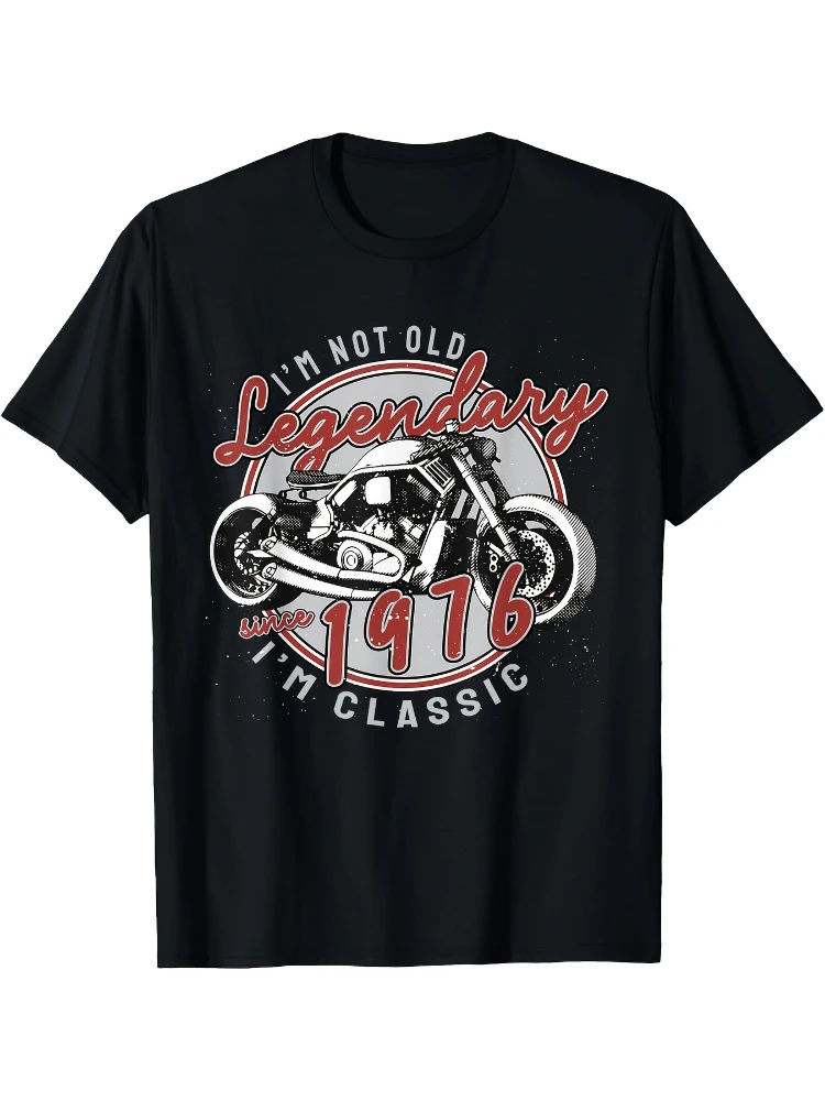 1976 45th Anniversary Vintage Motorcycle-45 Years Biker Retro Design-100% cotton O-neck short sleeve printed men's T-shirt.
1976 45th Anniversary Vintage Motorcycle-45 Years Biker Retro Design-100% cotton O-neck short sleeve printed men's T-shirt.