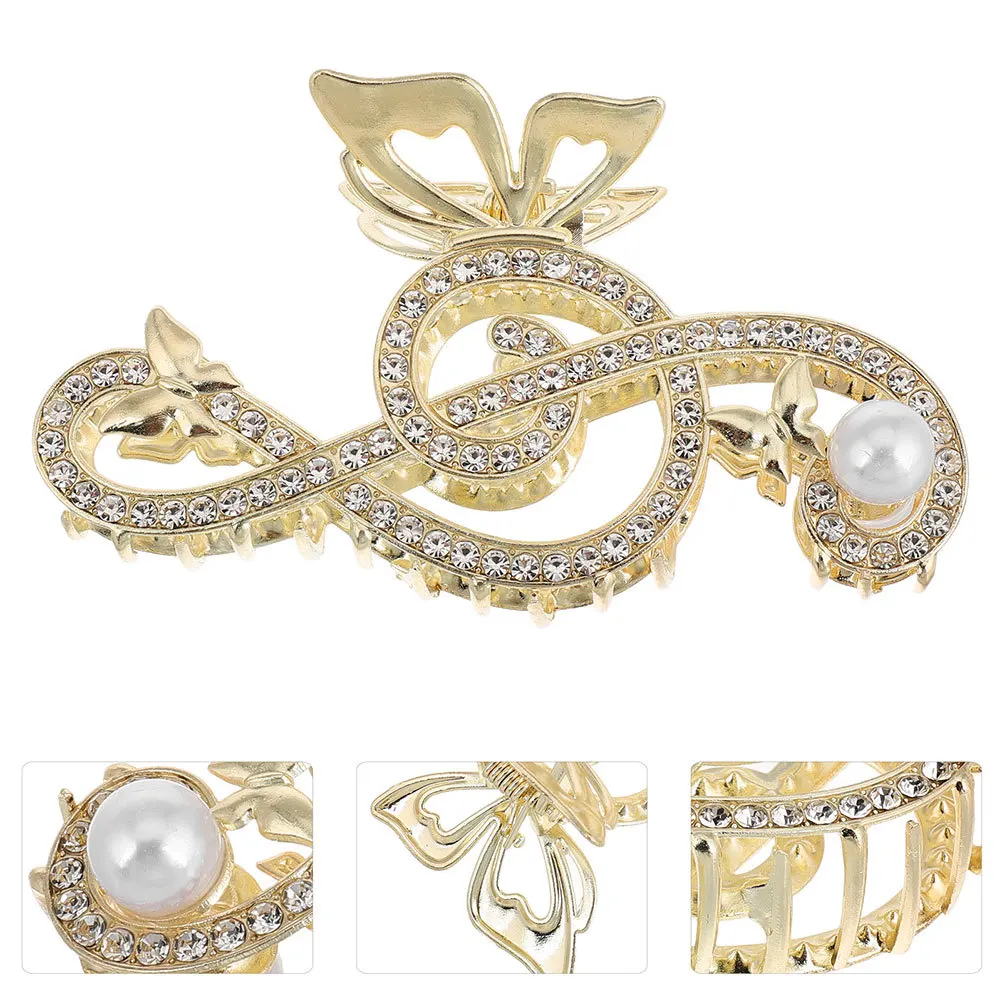 2Pcs Large Rhinestone Music Note Pearl Hair Claw Clip Non-Slip for Long Thick Hair Bridesmaid Accessories Daily Use Parties
2Pcs Large Rhinestone Music Note Pearl Hair Claw Clip Non-Slip for Long Thick Hair Bridesmaid Accessories Daily Use Parties