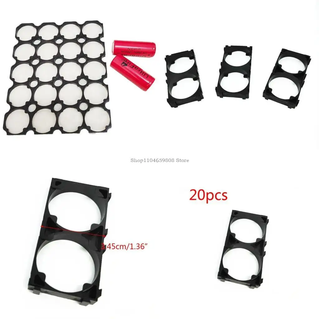 20Pieces/set 32650 Battery Holder Bracket Plastic Bracket 1x2 DIY Accessories
20Pieces/set 32650 Battery Holder Bracket Plastic Bracket 1x2 DIY Accessories