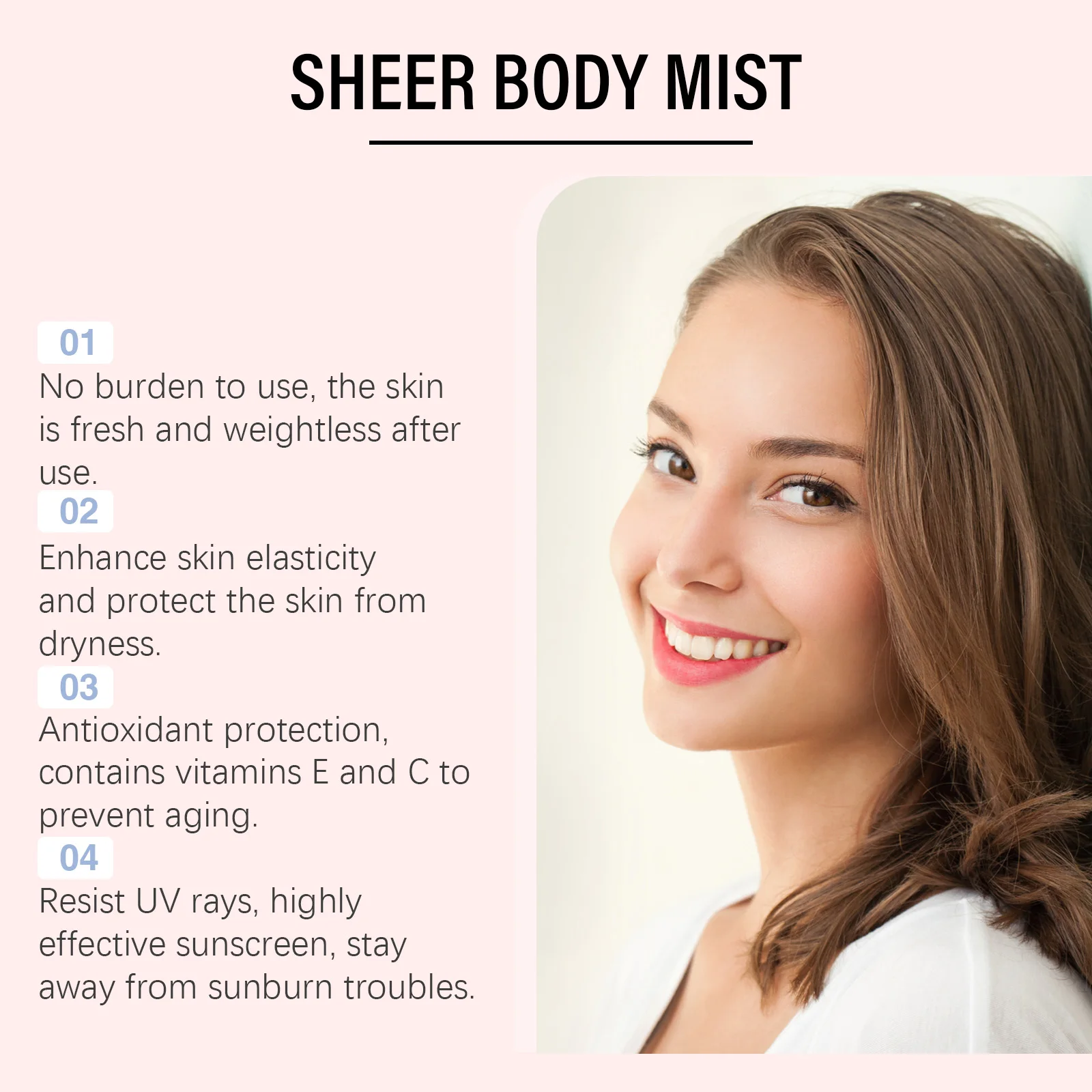 Facial Sunscreen Spray Strong Moisturizing Rapid Absorption Refreshing Not Sticky Isolate Uv Anti Oxidation Body Sunblock Cream
Facial Sunscreen Spray Strong Moisturizing Rapid Absorption Refreshing Not Sticky Isolate Uv Anti Oxidation Body Sunblock Cream