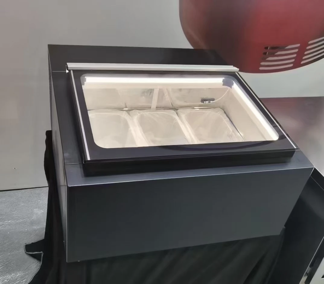 Mini Ountertop Countertop Portable Gelato Display case Glass Ice Cream Tabletop Cabinet Freezer Small Convenient Gelato showcase
Mini Ountertop Countertop Portable Gelato Display case Glass Ice Cream Tabletop Cabinet Freezer Small Convenient Gelato showcase