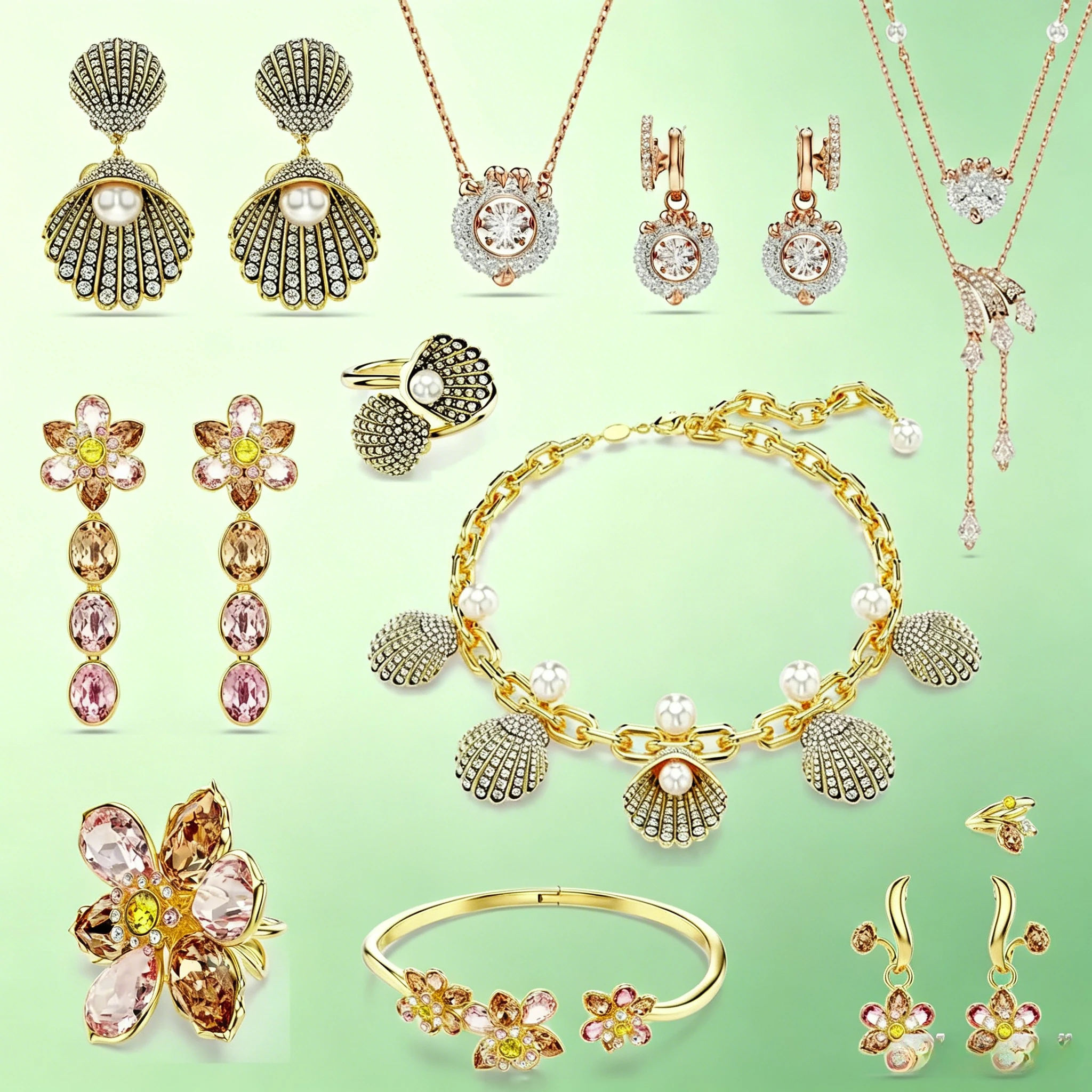 Original 2026 Fan-Shaped Exquisite Jewelry Set High-Quality Necklace Earring, Bracelet Ring for Women Party Accessories
Original 2026 Fan-Shaped Exquisite Jewelry Set High-Quality Necklace Earring, Bracelet Ring for Women Party Accessories