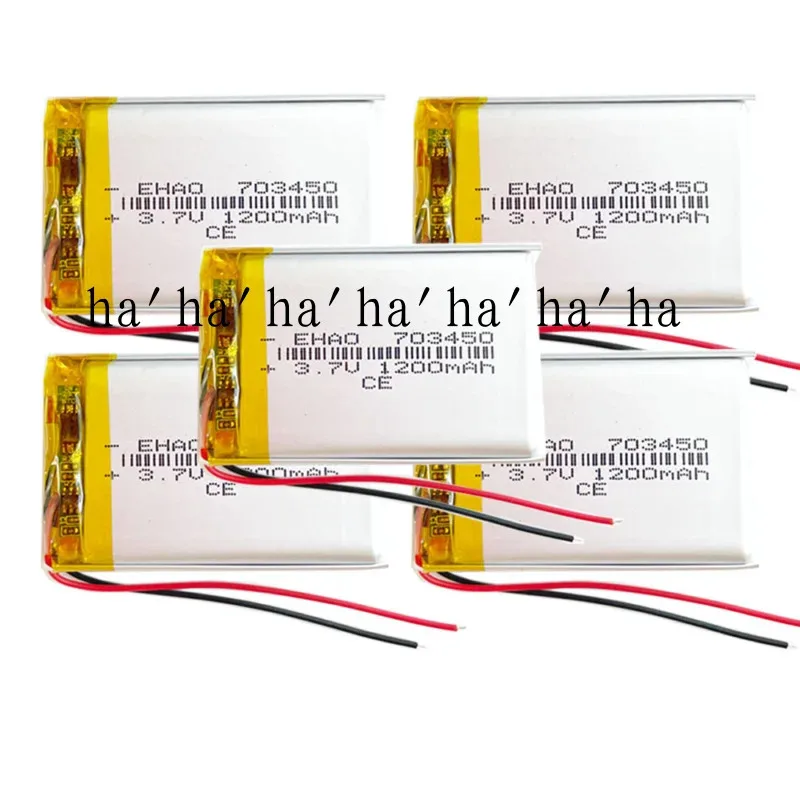 5 x 3.7V 1200mAh Lipo Rechargeable Battery For PAD Cell phone Cameras GPS703450
5 x 3.7V 1200mAh Lipo Rechargeable Battery For PAD Cell phone Cameras GPS703450