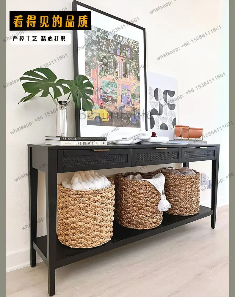 American solid wood entrance table decorative cabinet high-end ultra-thin designer model
American solid wood entrance table decorative cabinet high-end ultra-thin designer model