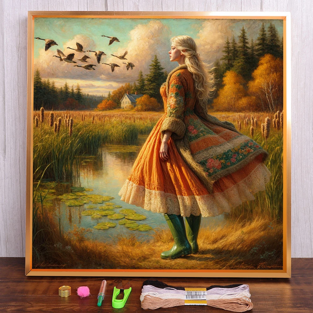 Portrait Girl Flower Printed Canvas Cross-Stitch Kit DIY Embroidery Knitting Needlework Craft Painting Package Gift Home Decor
Portrait Girl Flower Printed Canvas Cross-Stitch Kit DIY Embroidery Knitting Needlework Craft Painting Package Gift Home Decor