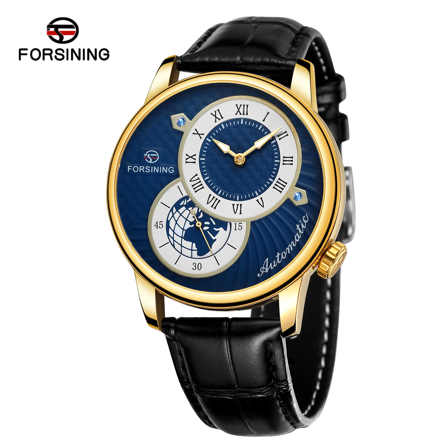 Мужские часы Forsining Fashion: автоматические, механические, с двумя циферблатами, водонепроницаемые, с дизайном в виде изображения Земли, кожаный ремешок, Relogio Clock
Мужские часы Forsining Fashion: автоматические, механические, с двумя циферблатами, водонепроницаемые, с дизайном в виде изображения Земли, кожаный ремешок, Relogio Clock