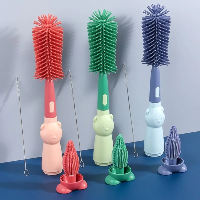 3 in 1 Penguin Silicone Baby Bottle Brush Set Stand Hidden Type with Nipple & Straw Brush for Bottles Cups Vacuum Flask
3 in 1 Penguin Silicone Baby Bottle Brush Set Stand Hidden Type with Nipple & Straw Brush for Bottles Cups Vacuum Flask