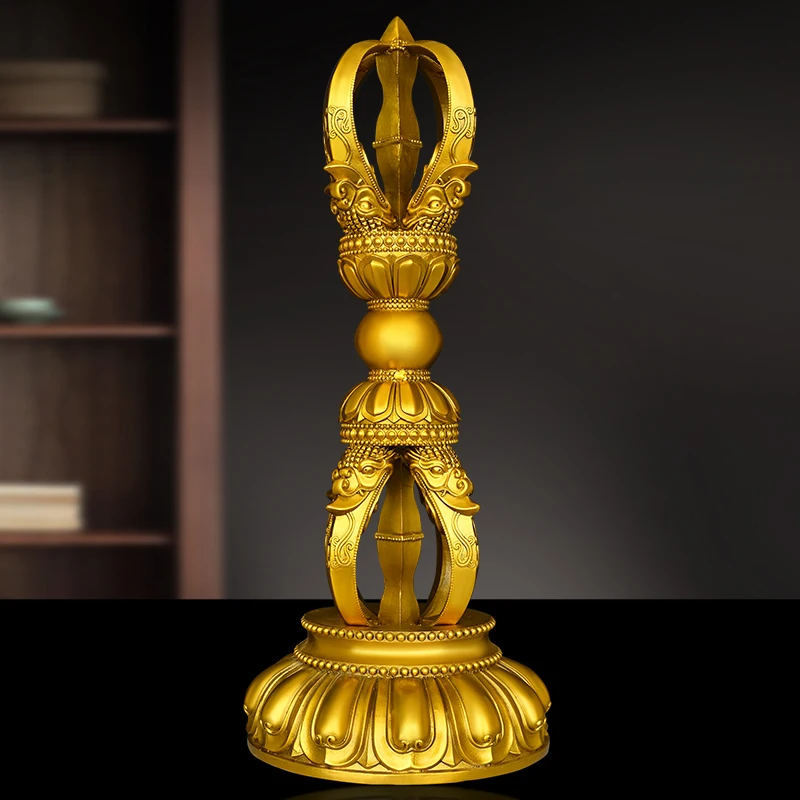 Solid Brass Vajra Scepter with Base Five-Pronged Vajra Scepter Desktop Home Living Decor
Solid Brass Vajra Scepter with Base Five-Pronged Vajra Scepter Desktop Home Living Decor