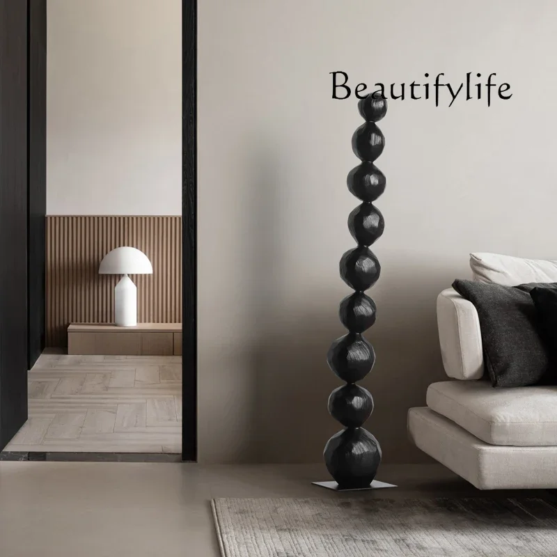 W Carbonized Wood Ball Sculpture Art Floor Ornament Living Room Entrance Vertical Height Creative Wood Carving Decoration
W Carbonized Wood Ball Sculpture Art Floor Ornament Living Room Entrance Vertical Height Creative Wood Carving Decoration