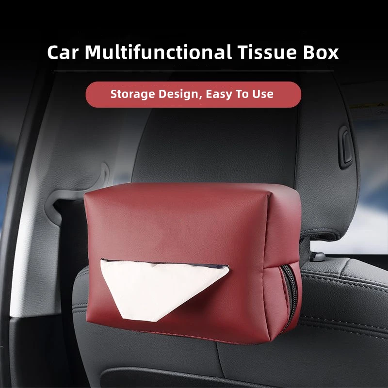 Leather Car Tissue Storage Box Seat Back Napkin Holder Headrest Paper Towel Cover Universal Car Hanging Tissue Organizer Bag
Leather Car Tissue Storage Box Seat Back Napkin Holder Headrest Paper Towel Cover Universal Car Hanging Tissue Organizer Bag