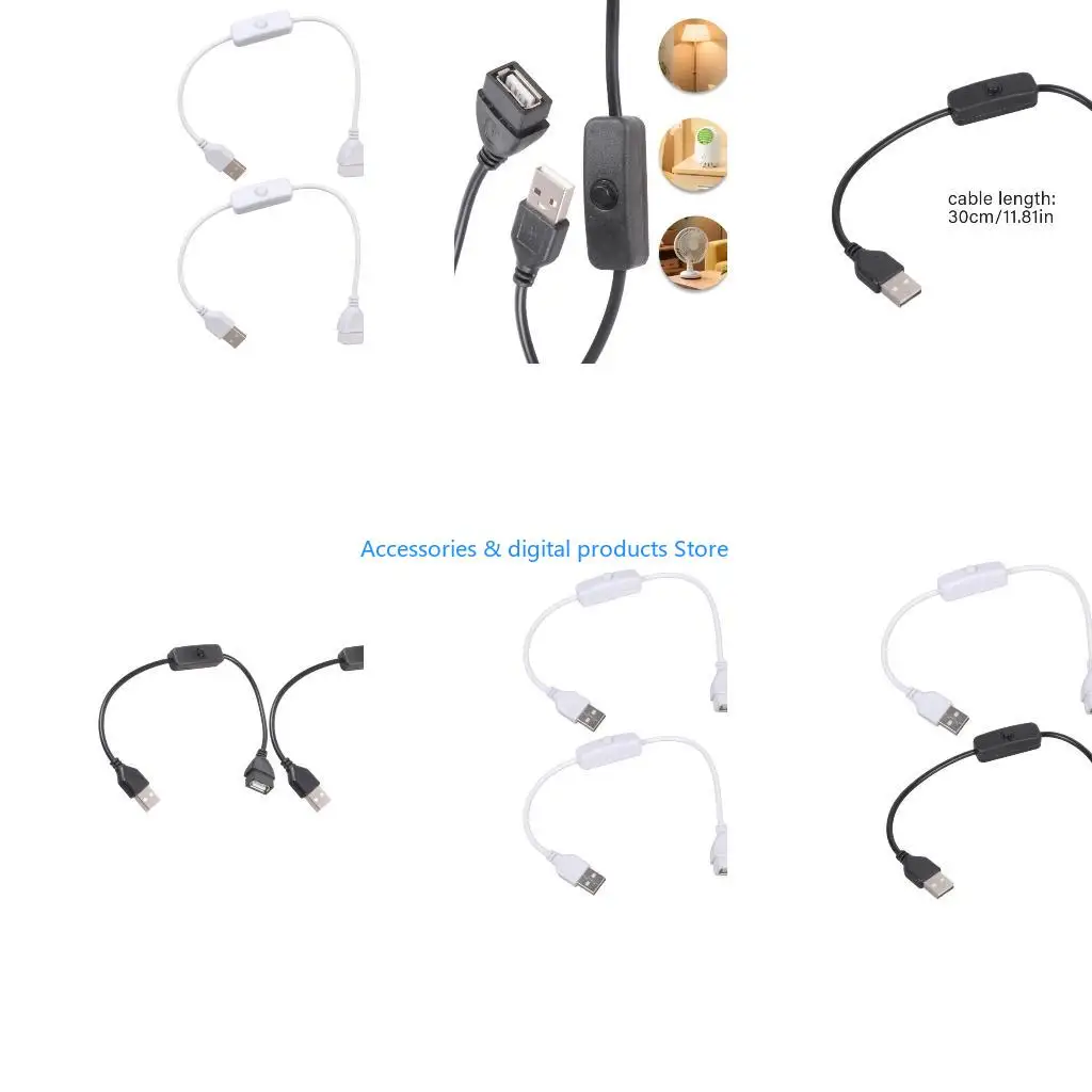 77JD Durability USB Power Cable USB Switcher Cable With Built In Switcher For Cooling Blowers LED Lights 5V2A Charging
77JD Durability USB Power Cable USB Switcher Cable With Built In Switcher For Cooling Blowers LED Lights 5V2A Charging