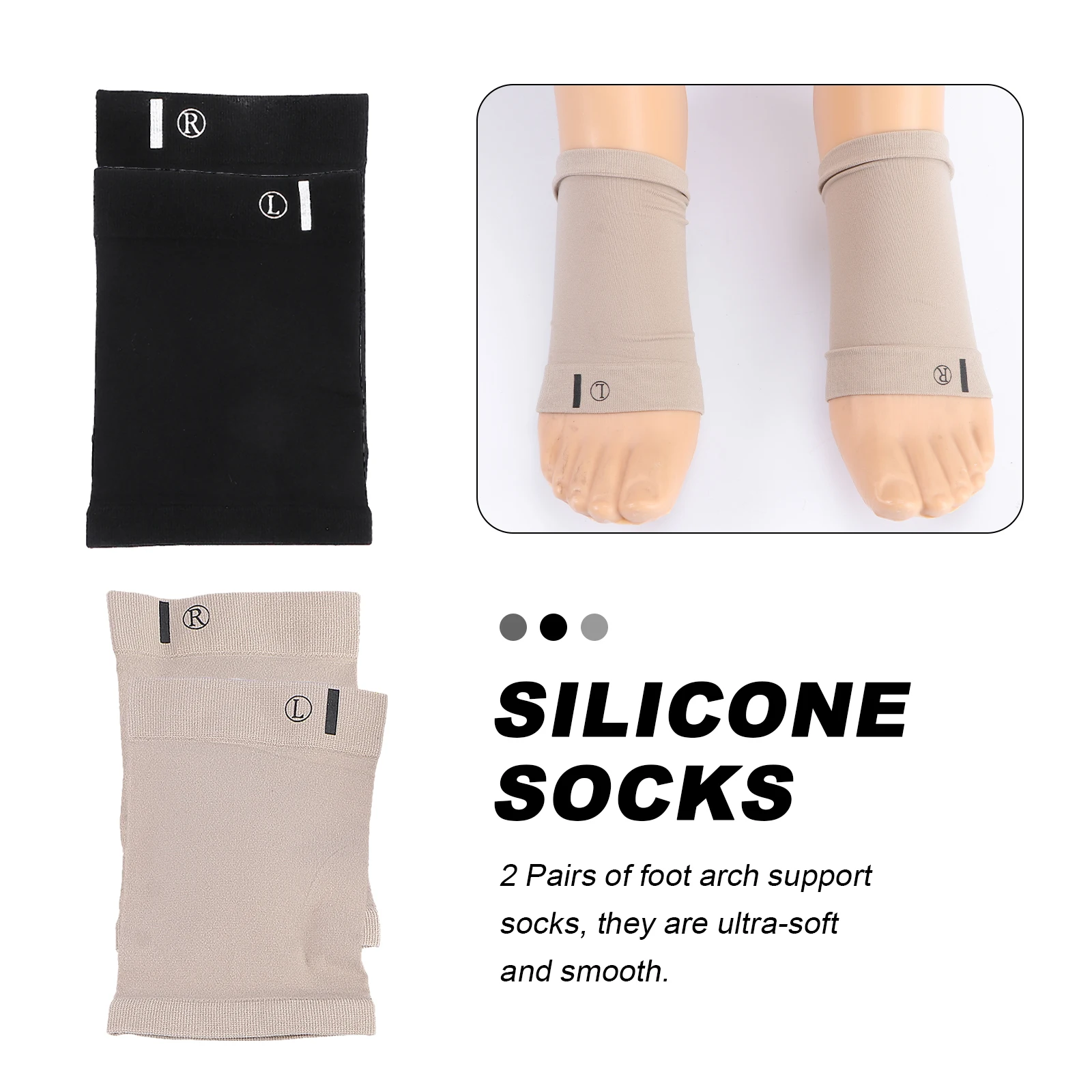 2 Pcs Arch Support Socks Invisible Cushion Pain Relief Seamless Splicing Technology Silicone Socks
2 Pcs Arch Support Socks Invisible Cushion Pain Relief Seamless Splicing Technology Silicone Socks