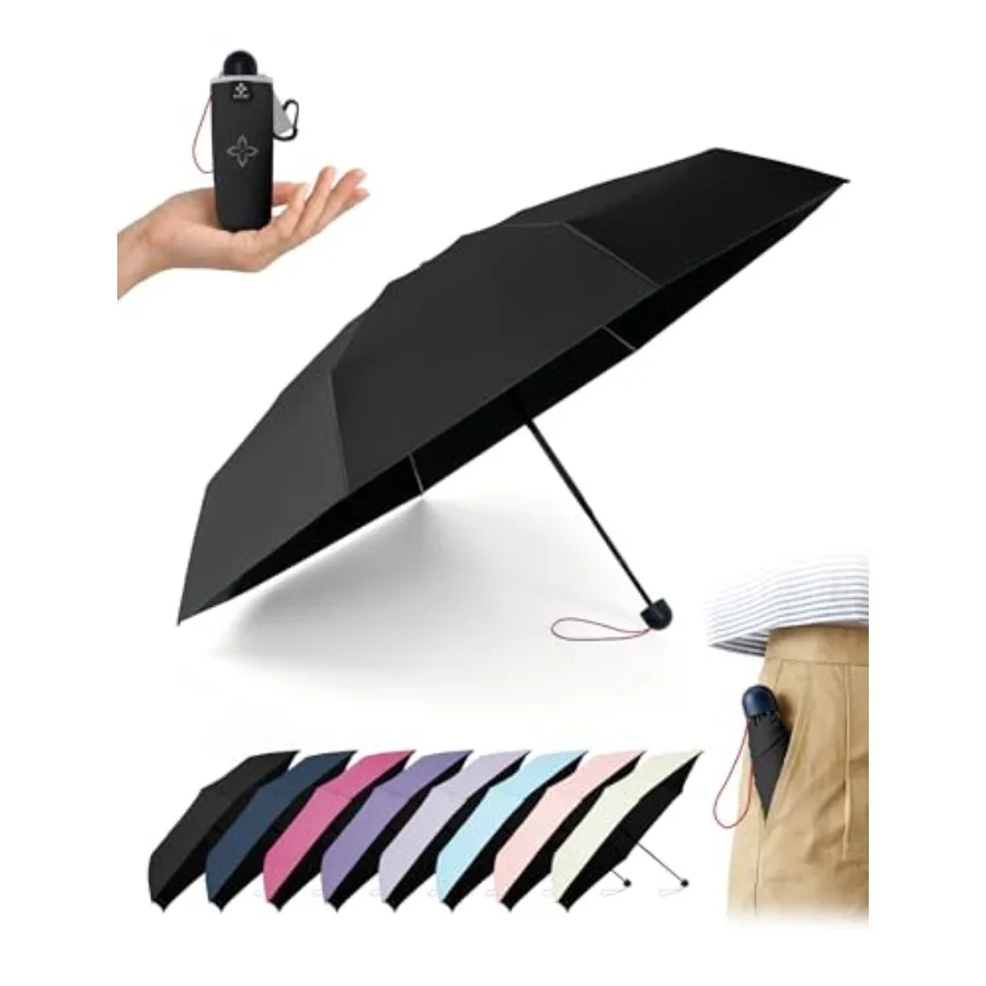 Mini Umbrella for Travel Compact - UPF 100+ UV Sun Umbrella for Purse Backpack, Super mini Sturdy Pocket Folding Umbrella with
Mini Umbrella for Travel Compact - UPF 100+ UV Sun Umbrella for Purse Backpack, Super mini Sturdy Pocket Folding Umbrella with
