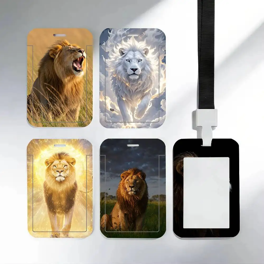 Cartoon Lion ID Badge Holder Neck Strap Pendant Door Card Holders Lanyards Credential Holder, Durable PVC Material
Cartoon Lion ID Badge Holder Neck Strap Pendant Door Card Holders Lanyards Credential Holder, Durable PVC Material