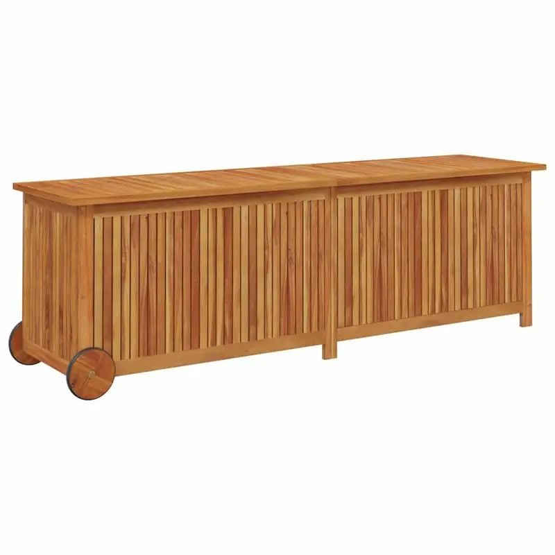 Patio Storage Box with Wheels 59.1"x19.7"x22.8" Solid Wood Acacia
Patio Storage Box with Wheels 59.1"x19.7"x22.8" Solid Wood Acacia