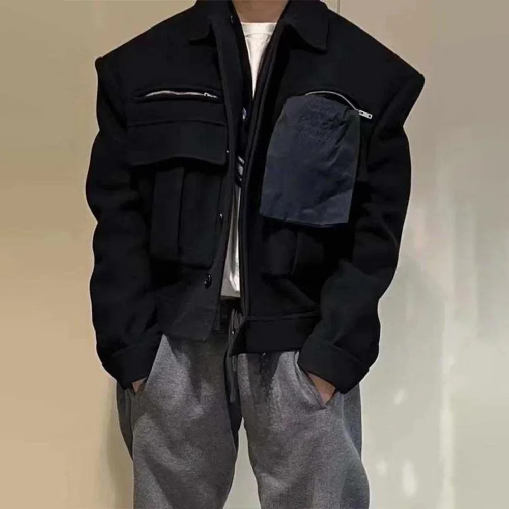 NIGO MR Vintage Trend Wool Shoulder Pads Jacket Lapel Black Zipper Pockets Casual Coat Fall Winter Men's Clothing #NGTOP11212
NIGO MR Vintage Trend Wool Shoulder Pads Jacket Lapel Black Zipper Pockets Casual Coat Fall Winter Men's Clothing #NGTOP11212