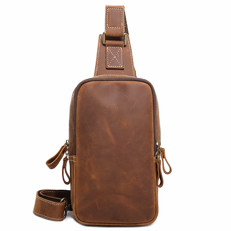 Men's retro simple outdoor sports bike motorcycle multi-function shock-absorbing breathable portable leather chest bag
Men's retro simple outdoor sports bike motorcycle multi-function shock-absorbing breathable portable leather chest bag