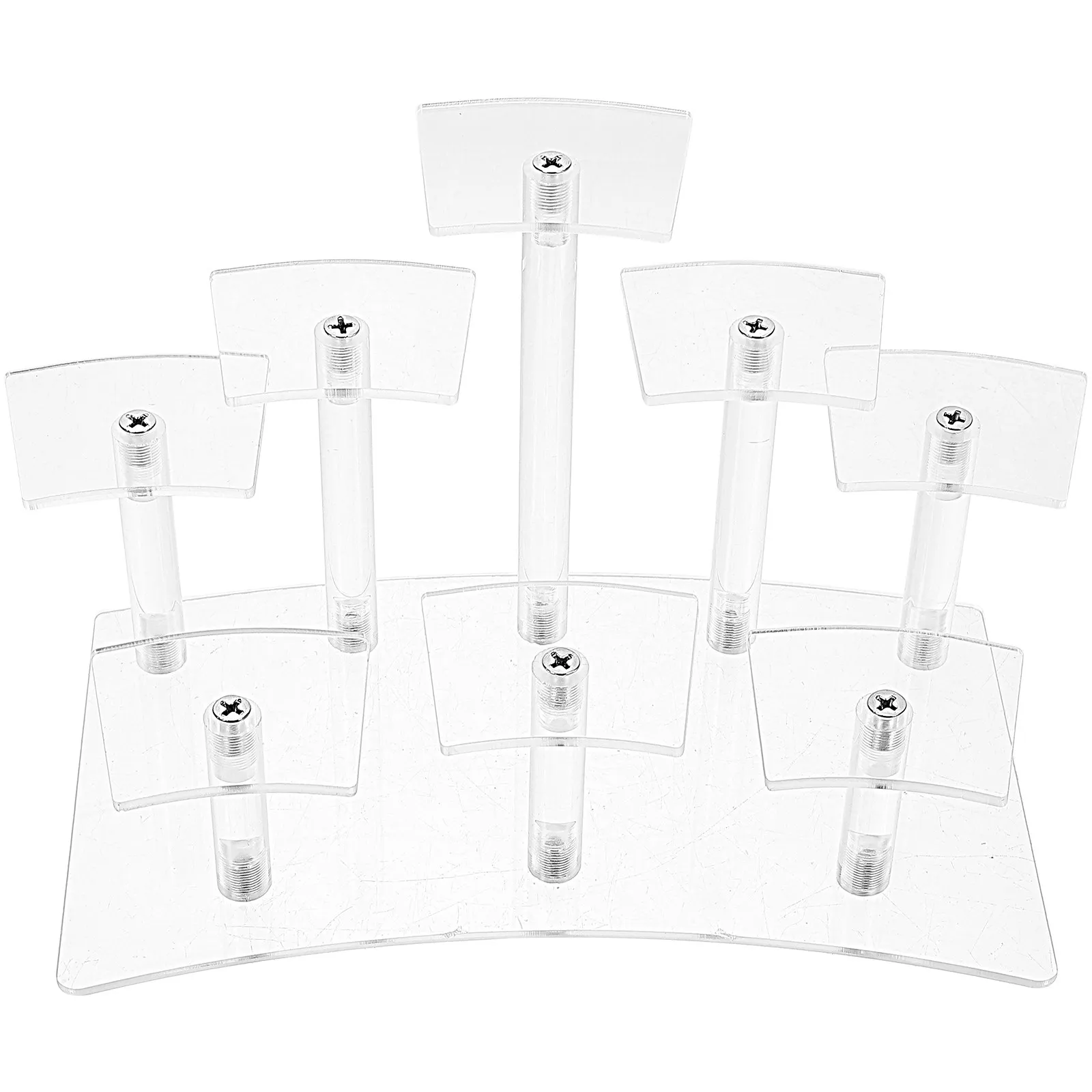 Clear Acrylic Display Rack 8-Step Transparent Statuette Storage Organizer Stand Collection Display Shelf Jewelry Holder
