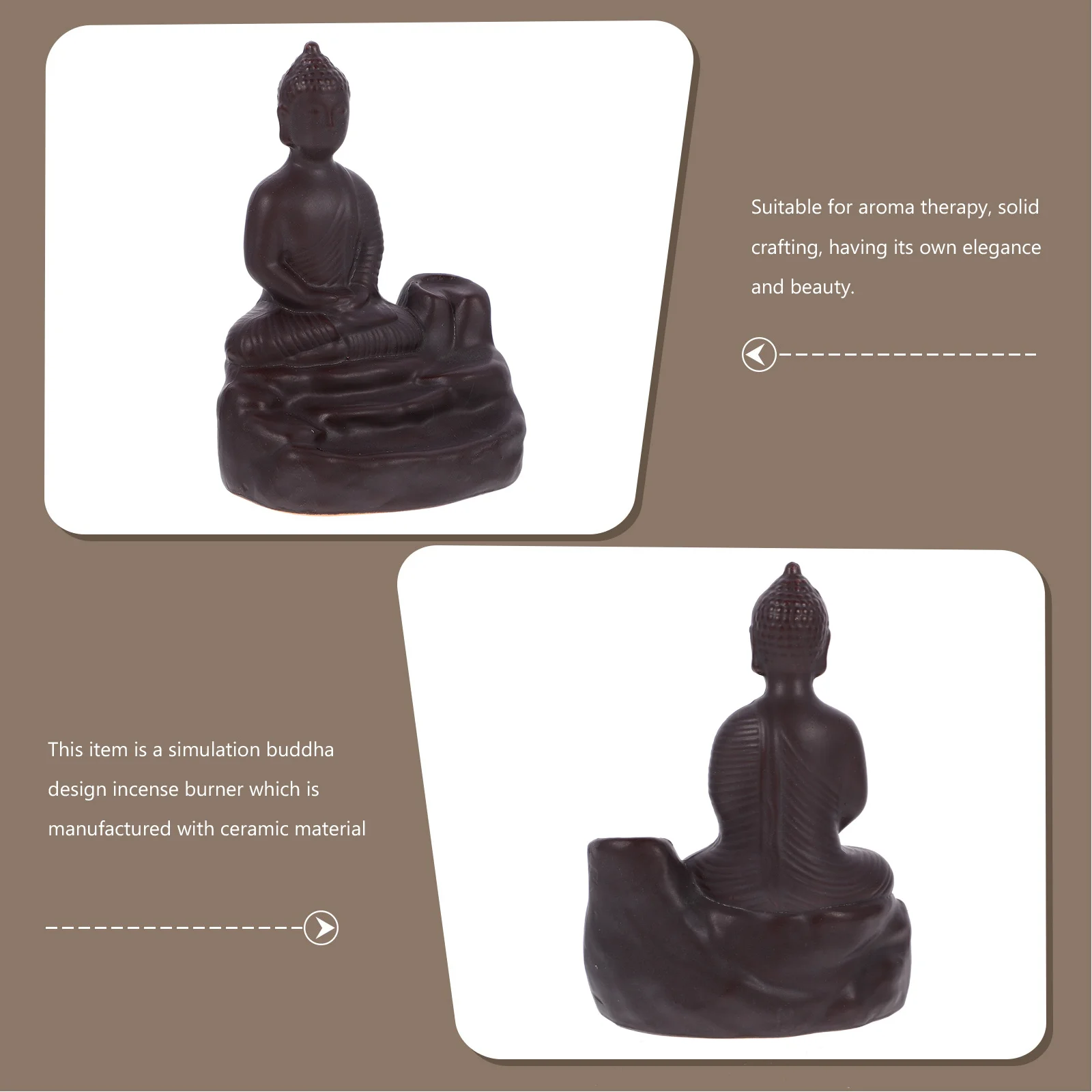 1Pcs Buddha Incense Burner Ceramic Backflow Simulation Censer Home Office Aroma Therapy Zen Decor Sculpture Black
1Pcs Buddha Incense Burner Ceramic Backflow Simulation Censer Home Office Aroma Therapy Zen Decor Sculpture Black