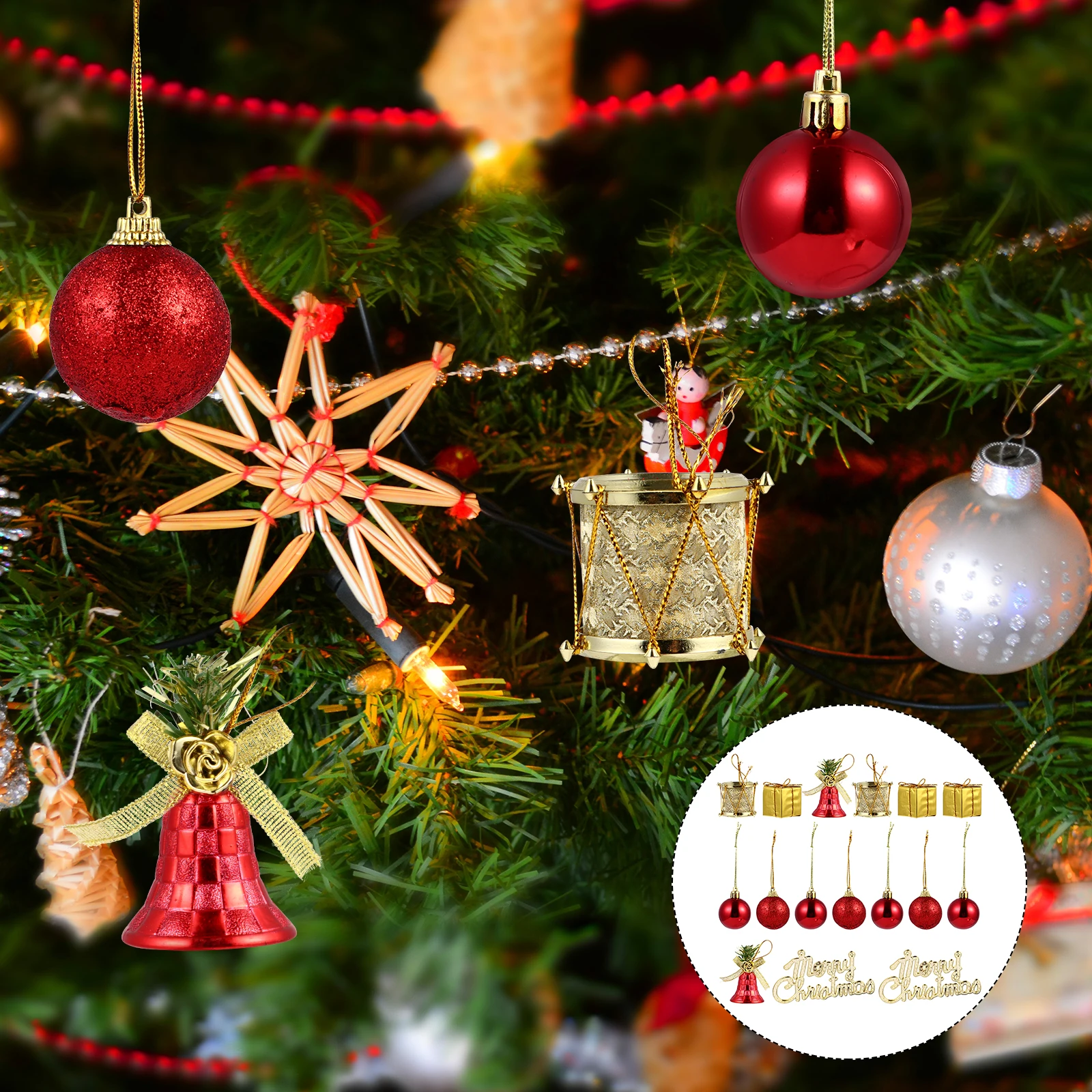 32 pcs Christmas Tree Decoration Set Plastic Lightweight Hanging Supplies Exquisite Ornaments Holiday Stylish Adornments Home
32 pcs Christmas Tree Decoration Set Plastic Lightweight Hanging Supplies Exquisite Ornaments Holiday Stylish Adornments Home