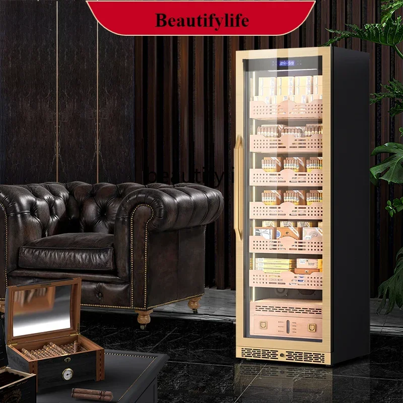 E132 Cigar cabinet constant temperature and humidity remote WIFI control air-cooled cedar wood alcohol cigarette cabinet
E132 Cigar cabinet constant temperature and humidity remote WIFI control air-cooled cedar wood alcohol cigarette cabinet