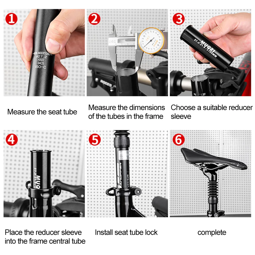 Aluminum Sleeve Shim 25.4 To 28.6MM Bike Seatpost Adapter CNC Machining For 25.4 To 27.2MM For 25.4 To 30.9MM For 25.4 To 31.6MM
Aluminum Sleeve Shim 25.4 To 28.6MM Bike Seatpost Adapter CNC Machining For 25.4 To 27.2MM For 25.4 To 30.9MM For 25.4 To 31.6MM
