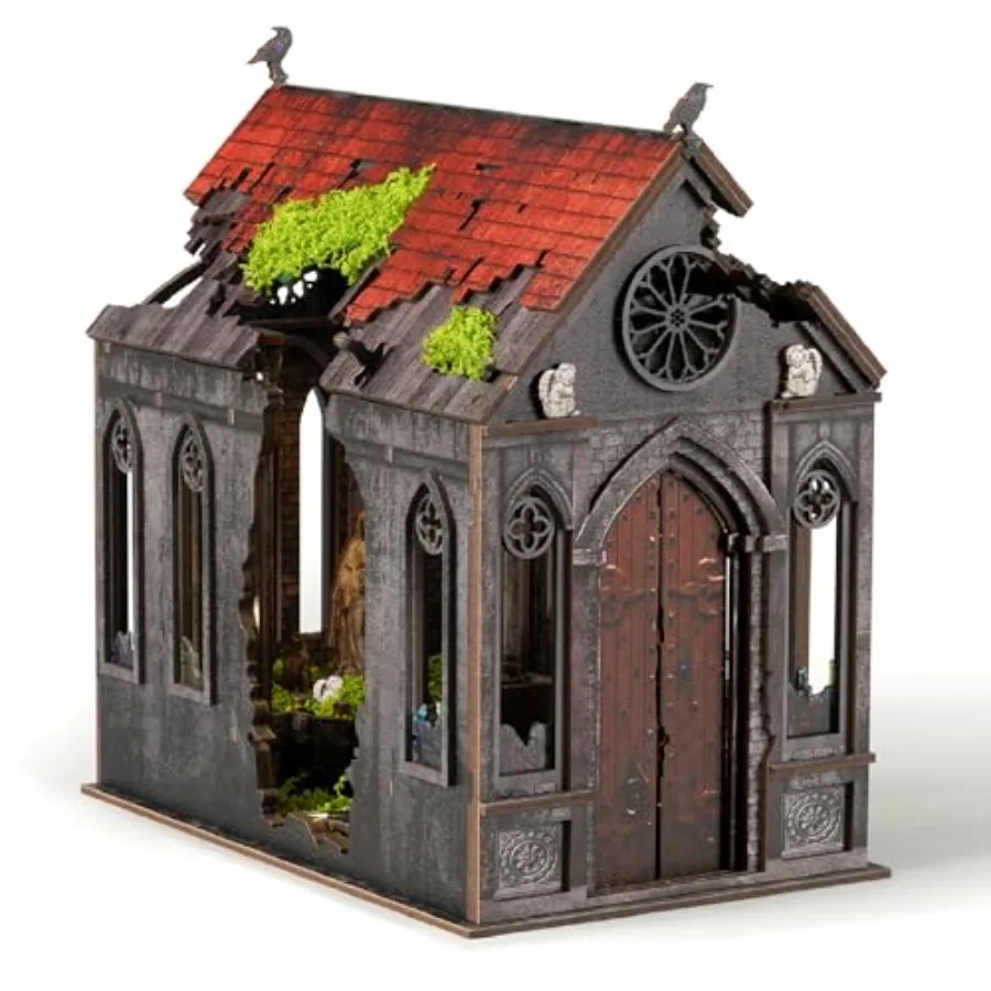Lost Cathedral Miniature Kit DIY Wooden Puzzle House for Adults Teens Dollhouse Bookshelf Decor with LED Light 3D Puzzle Gift f
Lost Cathedral Miniature Kit DIY Wooden Puzzle House for Adults Teens Dollhouse Bookshelf Decor with LED Light 3D Puzzle Gift f