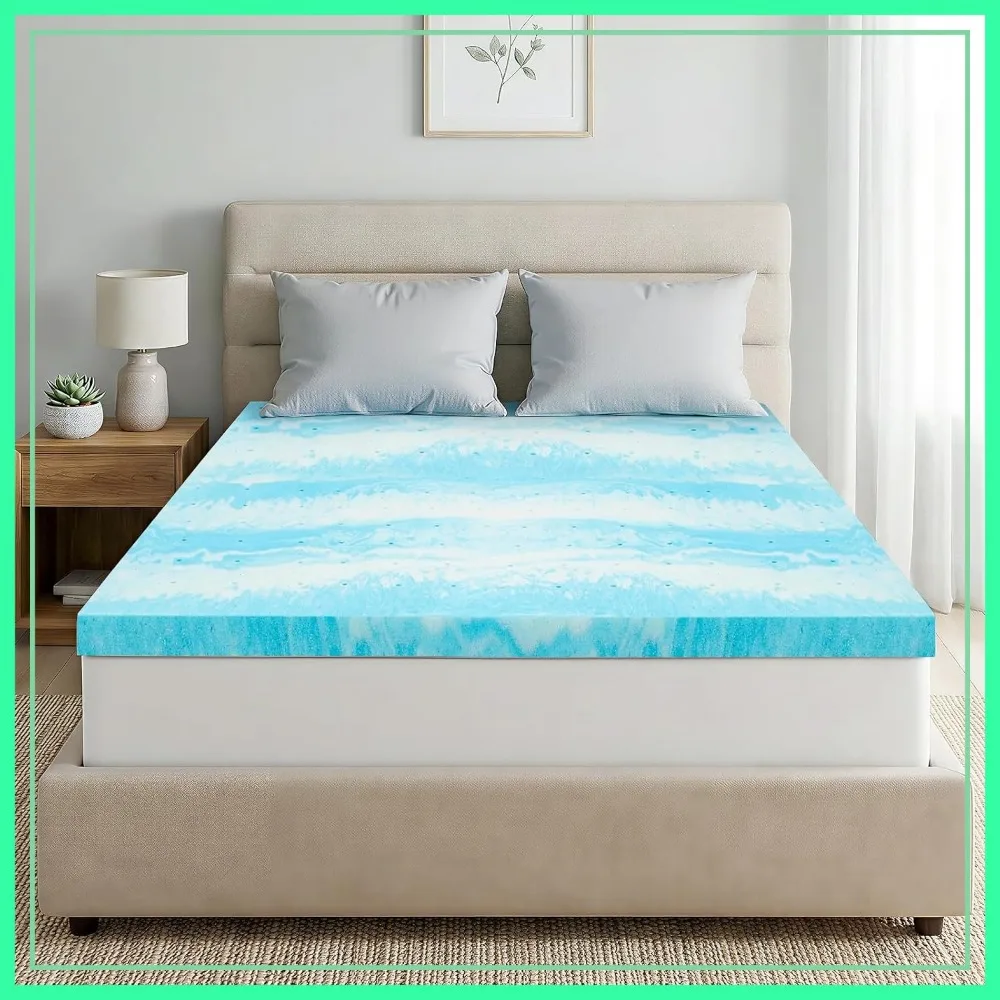 4 Inch Gel Memory Foam Mattress Topper, Plush Comfort & Pressure Relief, CertiPUR-US Certified
4 Inch Gel Memory Foam Mattress Topper, Plush Comfort & Pressure Relief, CertiPUR-US Certified