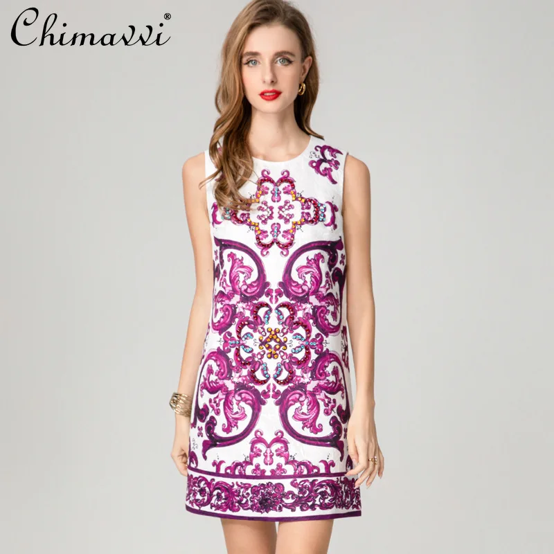 Heavy Handmade Diamond Sleeveless Floral Jacquard Dress 2025 New Fashion Retro Slim Fit Elegant Party Short Dresses Women
Heavy Handmade Diamond Sleeveless Floral Jacquard Dress 2025 New Fashion Retro Slim Fit Elegant Party Short Dresses Women