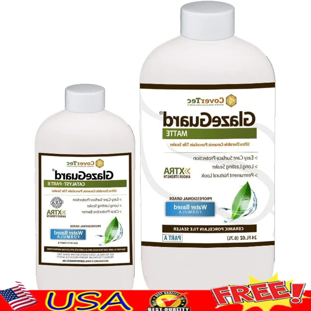 GlazeGuard Matte Tile Grout Sealer 2 Part Kit Ceramic Porcelain Stone Water Based Protection UV Stable VOC Compliant
GlazeGuard Matte Tile Grout Sealer 2 Part Kit Ceramic Porcelain Stone Water Based Protection UV Stable VOC Compliant