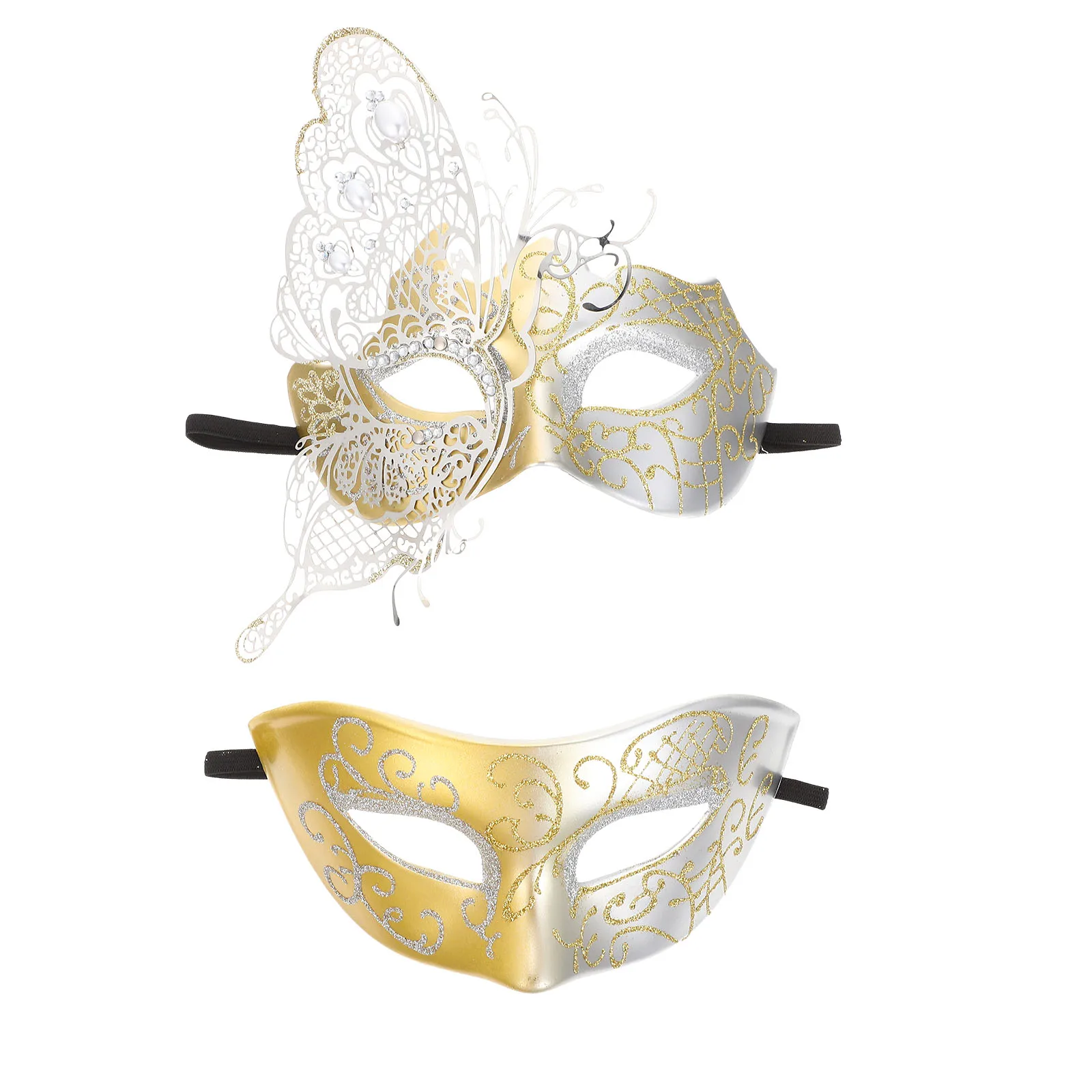 2pcs Couple Halloween Iron Plastic Face Golden Lovers Themed Masks Costumes Accessories DirtResistant Color
2pcs Couple Halloween Iron Plastic Face Golden Lovers Themed Masks Costumes Accessories DirtResistant Color
