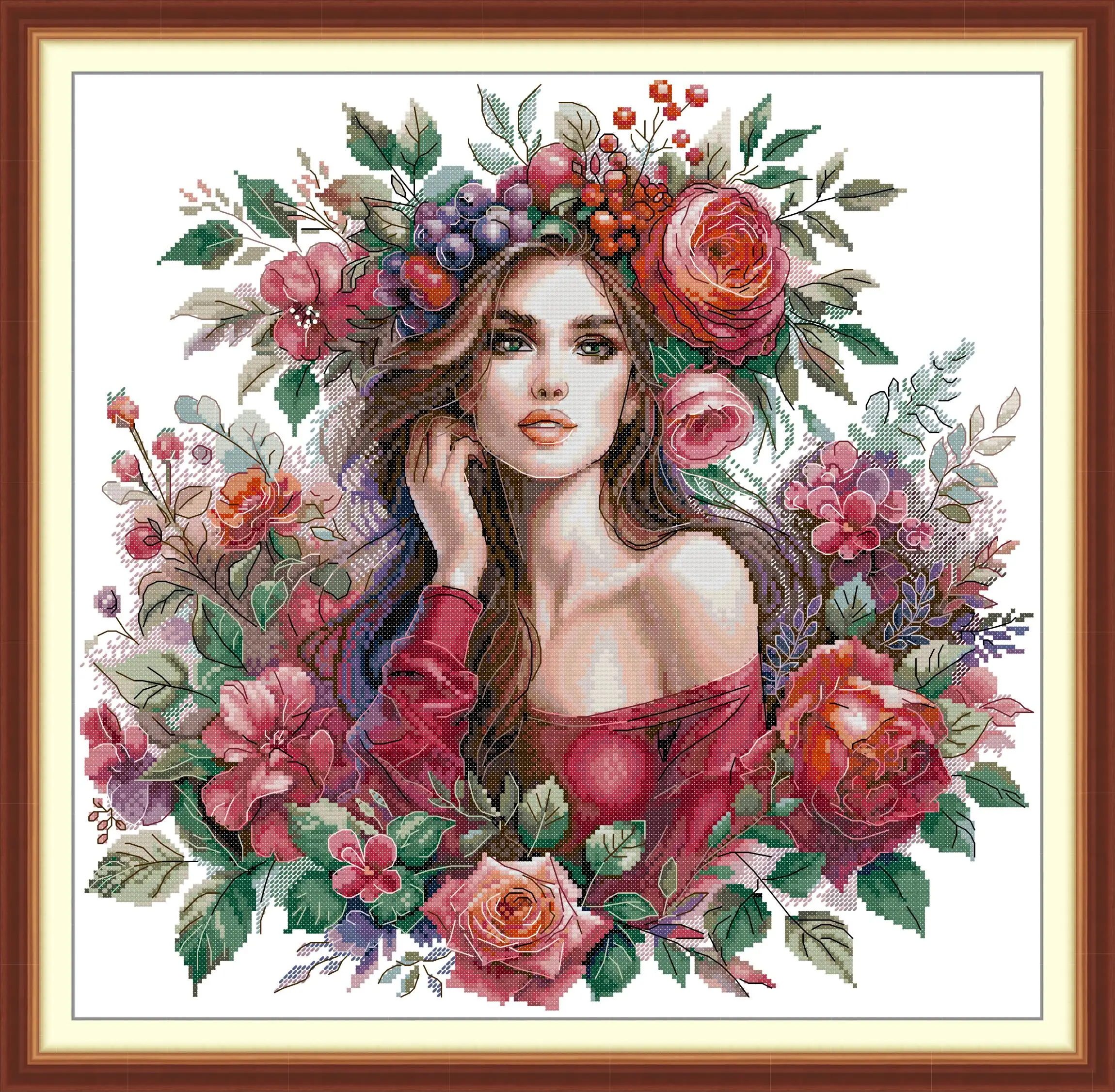 Joy Sunday Cross Stitch Kits The Beauty in The Rose Pattern Counted Printed Fabric Aida 14/11CT DIY Embroidery Set Art Crafts
Joy Sunday Cross Stitch Kits The Beauty in The Rose Pattern Counted Printed Fabric Aida 14/11CT DIY Embroidery Set Art Crafts