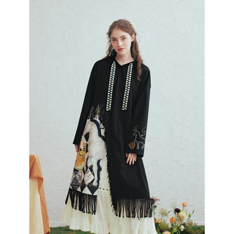 Suihua Shenjiang 2026 Summer Tassel Hem Printed Slit Hooded Dress
Suihua Shenjiang 2026 Summer Tassel Hem Printed Slit Hooded Dress
