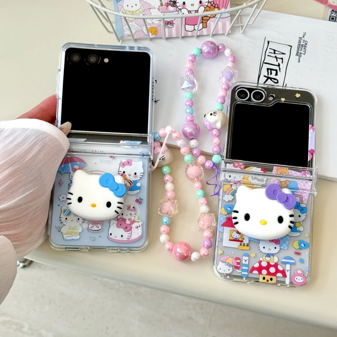 Cute Cartoon Illustration Hello Kitty stickers Anime KT Holder Lanyard Phone Case For Samsung Galaxy Z Flip 7 6 5 4 3 Cover
Cute Cartoon Illustration Hello Kitty stickers Anime KT Holder Lanyard Phone Case For Samsung Galaxy Z Flip 7 6 5 4 3 Cover