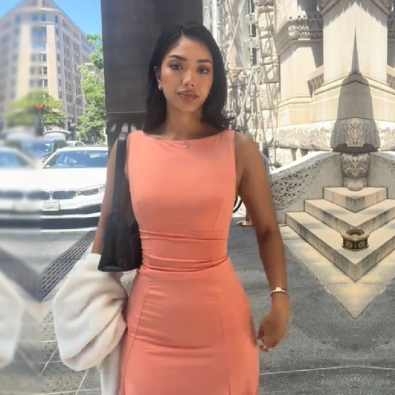 Sexy Women Maxi Dress Minimalist A-line Sleeveless Square Neck Sheath Asymmetric Hem Skirt 2026 Summer Party Vacation Robe
Sexy Women Maxi Dress Minimalist A-line Sleeveless Square Neck Sheath Asymmetric Hem Skirt 2026 Summer Party Vacation Robe