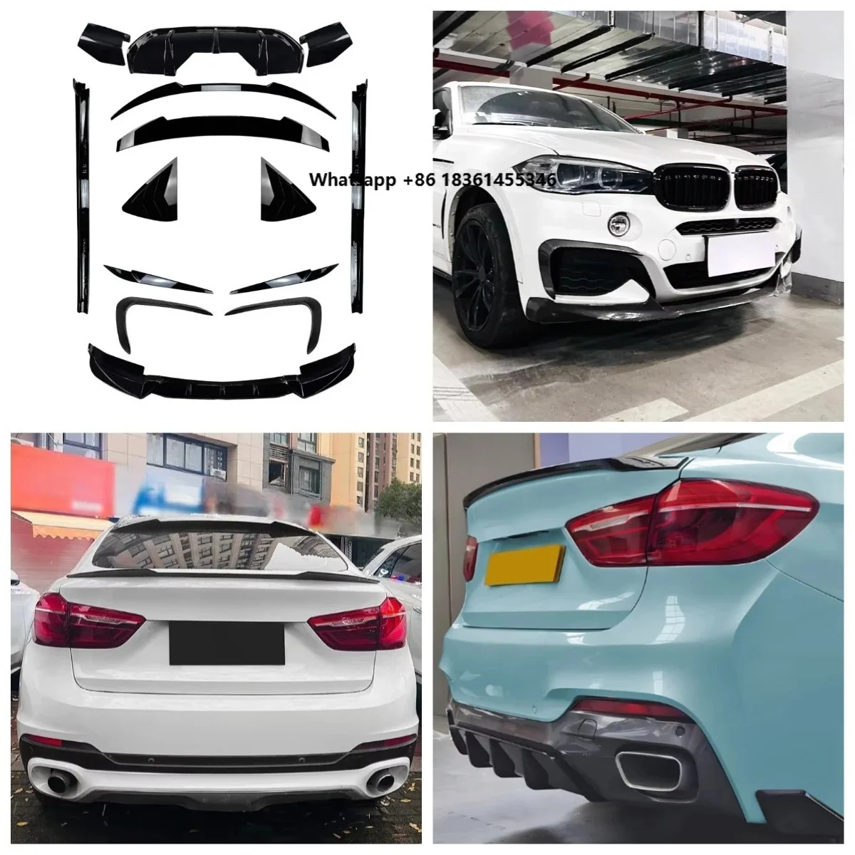 For M Sport X6 F16 2015-2019 1 Year Warranty OEM Retrofit Car Dream Garage Front Lip Spoiler Canard Rear Diffuser Louver Kit
For M Sport X6 F16 2015-2019 1 Year Warranty OEM Retrofit Car Dream Garage Front Lip Spoiler Canard Rear Diffuser Louver Kit