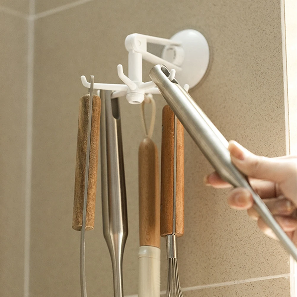 6 Hooks Kitchen Utensil Hanger ABS 360 Rotating Nail Free Sticky Wall Mounted Utensil Hanger Storage Cookware ganizer
6 Hooks Kitchen Utensil Hanger ABS 360 Rotating Nail Free Sticky Wall Mounted Utensil Hanger Storage Cookware ganizer