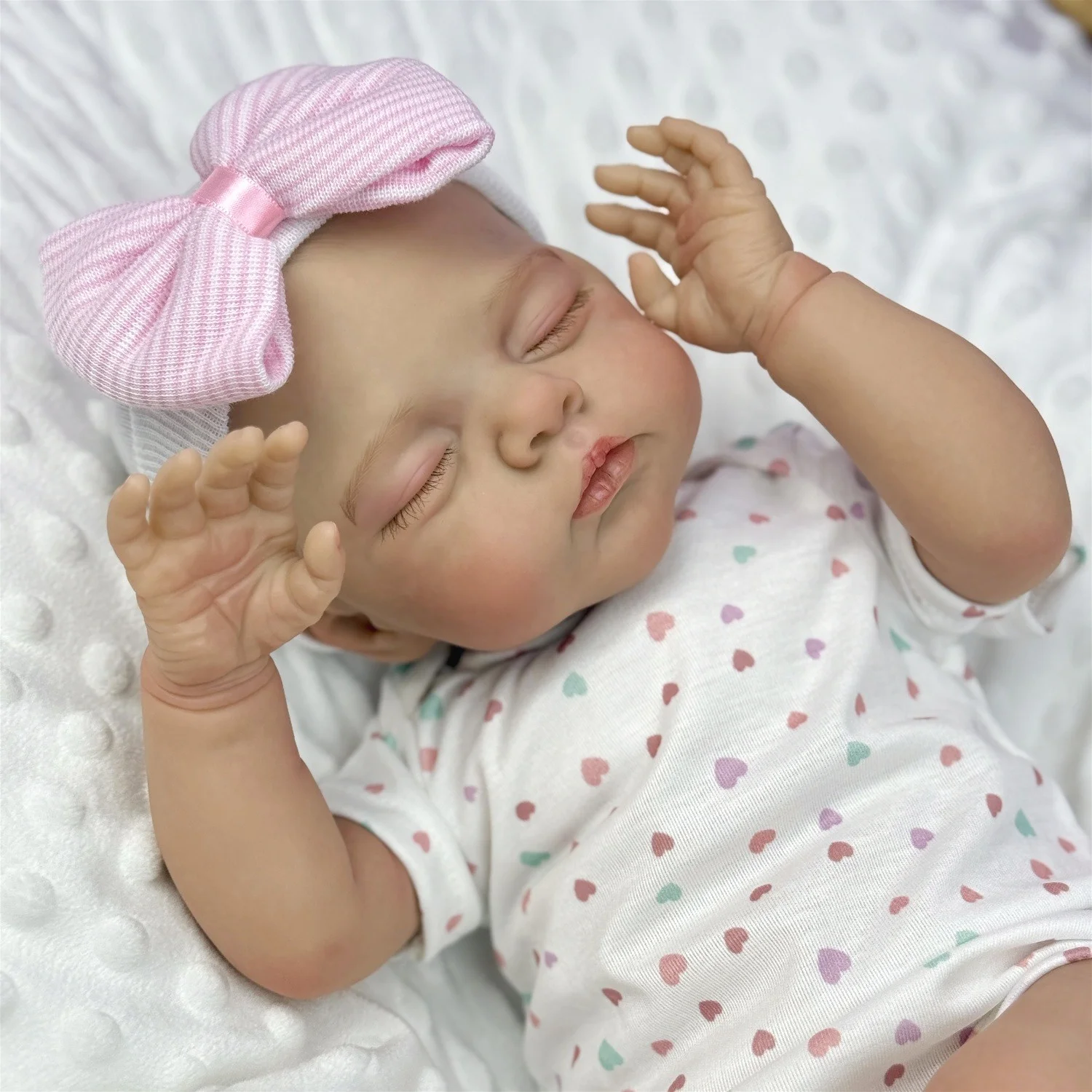 BZDOLL 48CM Asleep Reborn Baby Doll 19inch Vinyl Limbs Cloth Body Lifelike Handmade Collectible Humanoid Bedtime Toy
BZDOLL 48CM Asleep Reborn Baby Doll 19inch Vinyl Limbs Cloth Body Lifelike Handmade Collectible Humanoid Bedtime Toy