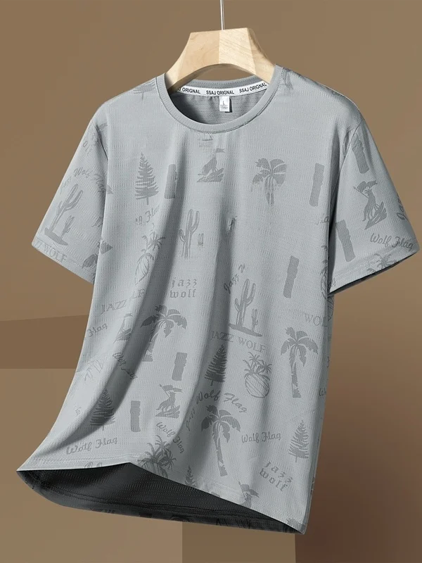 New 2025 Men's Ice Silk ort Sve T-irt Qui Dry Breathable Casual round Ne Top Summer Print Comfortable Polyester Blend
New 2025 Men's Ice Silk ort Sve T-irt Qui Dry Breathable Casual round Ne Top Summer Print Comfortable Polyester Blend