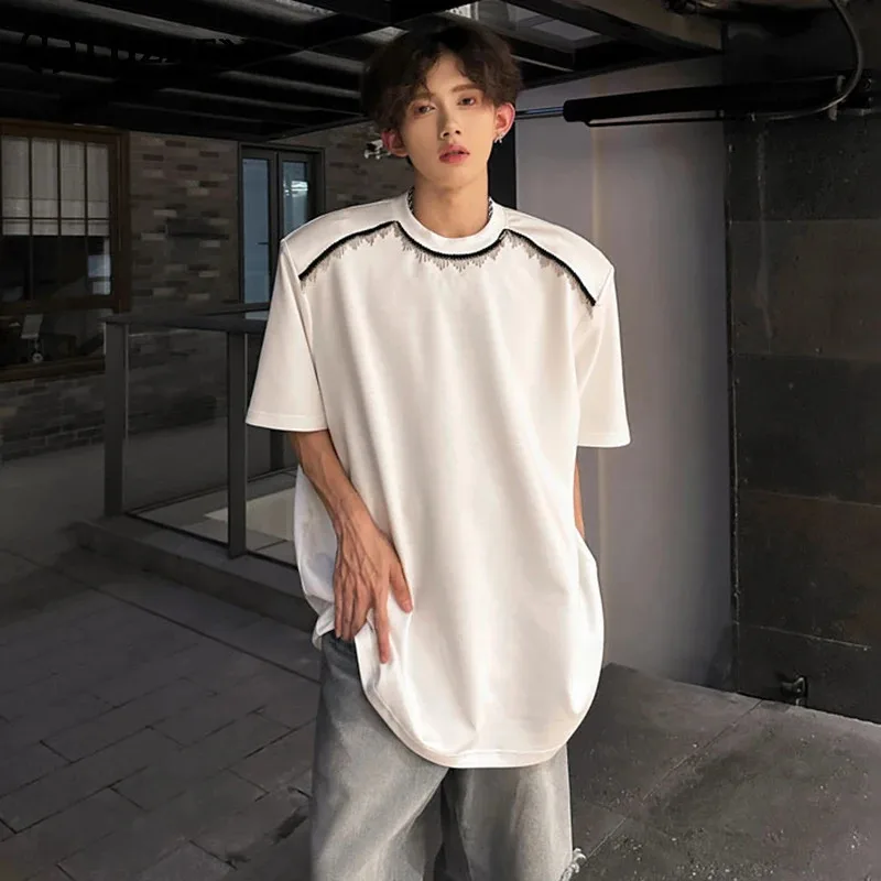 LUZHEN 2025 Summer Fashion Tassel Decorate Patchwork Short Sleeve T-shirt Men's New Elegant Loose Solid Color Casual Tops JY2443
LUZHEN 2025 Summer Fashion Tassel Decorate Patchwork Short Sleeve T-shirt Men's New Elegant Loose Solid Color Casual Tops JY2443