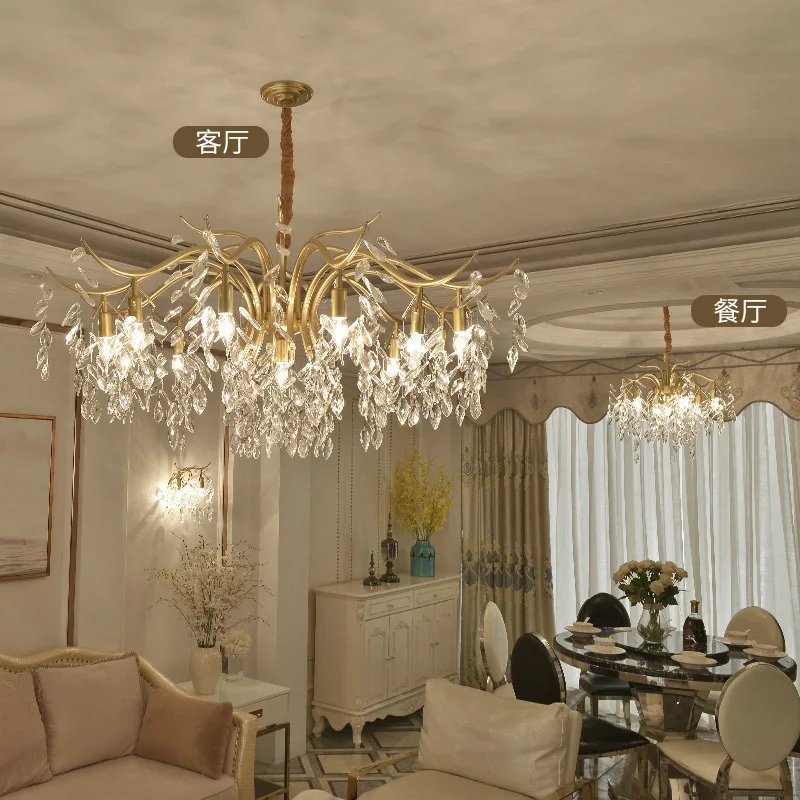 Premium Branch Light Luxury Creative Bedroom Light Hotel Room Crystal French Simple Living Room Chandelier
Premium Branch Light Luxury Creative Bedroom Light Hotel Room Crystal French Simple Living Room Chandelier