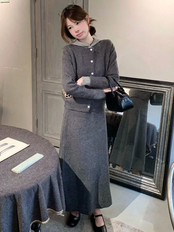 Корейский комплект из двух предметов: топ и юбка, с капюшоном, в стиле «нежный ветер», красивый, зимний, модный, удобный, теплый, хлопковый, на пуговицах
Корейский комплект из двух предметов: топ и юбка, с капюшоном, в стиле «нежный ветер», красивый, зимний, модный, удобный, теплый, хлопковый, на пуговицах