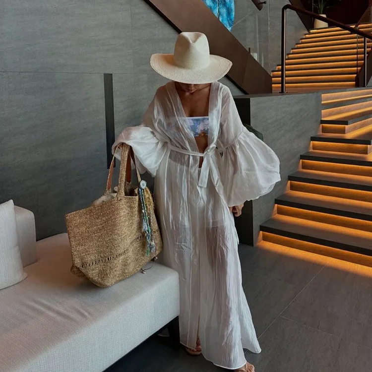 2025 White Elegant Long Sleeve Robes With Mid Waist Shorts Set Casual Loose Beach Holiday 2 Piece Sets Women Outfit Female
2025 White Elegant Long Sleeve Robes With Mid Waist Shorts Set Casual Loose Beach Holiday 2 Piece Sets Women Outfit Female