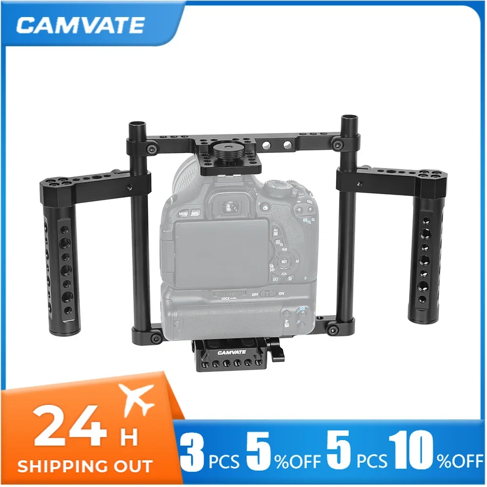 Клетка для камеры CAMVATE RIig для Canon 60D,70D,80D,50D,40D,30D,6D,7D,7D650D,600D,D3200,D3300,D5200,D5500,D7000,a58,A99,a7,a7II,GH5
Клетка для камеры CAMVATE RIig для Canon 60D,70D,80D,50D,40D,30D,6D,7D,7D650D,600D,D3200,D3300,D5200,D5500,D7000,a58,A99,a7,a7II,GH5