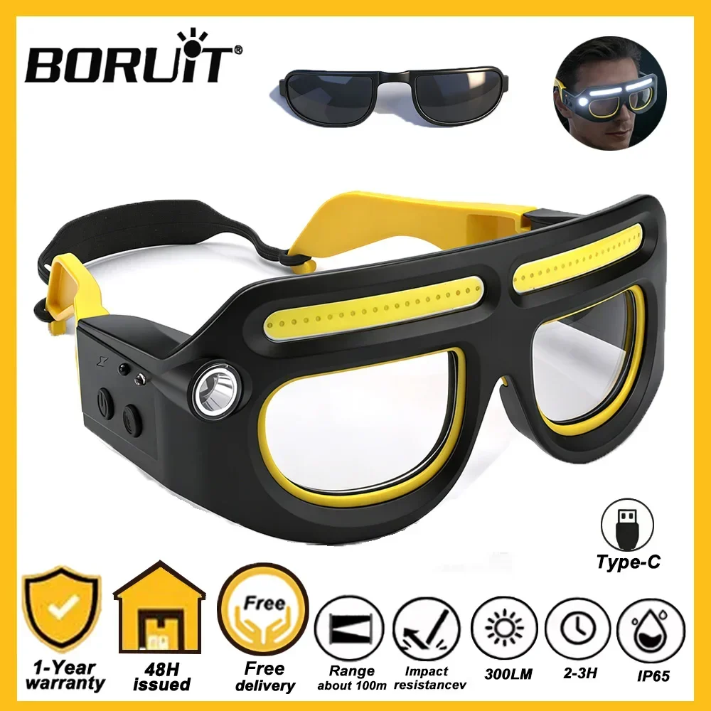 Фонарь-очки BORUIT: перезаряжаемые светодиодные, съемные, с датчиком, многофункциональные, для велоспорта, рыбалки, ремонтных работ
Фонарь-очки BORUIT: перезаряжаемые светодиодные, съемные, с датчиком, многофункциональные, для велоспорта, рыбалки, ремонтных работ
