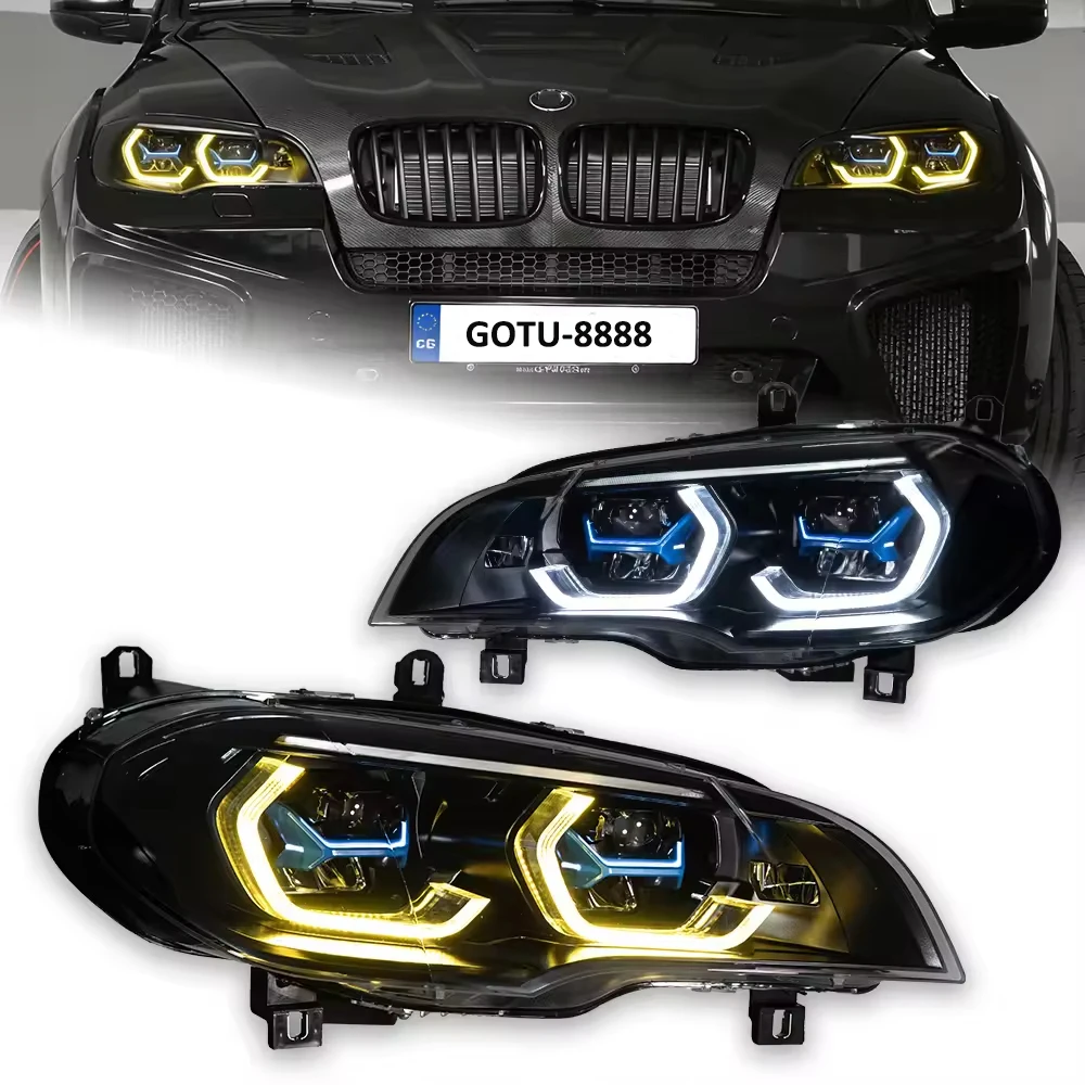 F15 LED Headlight for BMW X5 E70 2007-2013 Upgrade Front Headlamp Assembly with 3D LED Angel Eyes & Daytime Running Light DRL
F15 LED Headlight for BMW X5 E70 2007-2013 Upgrade Front Headlamp Assembly with 3D LED Angel Eyes & Daytime Running Light DRL